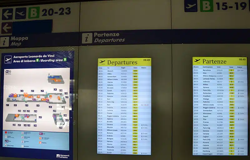 Comparez les services des aéroports italiens