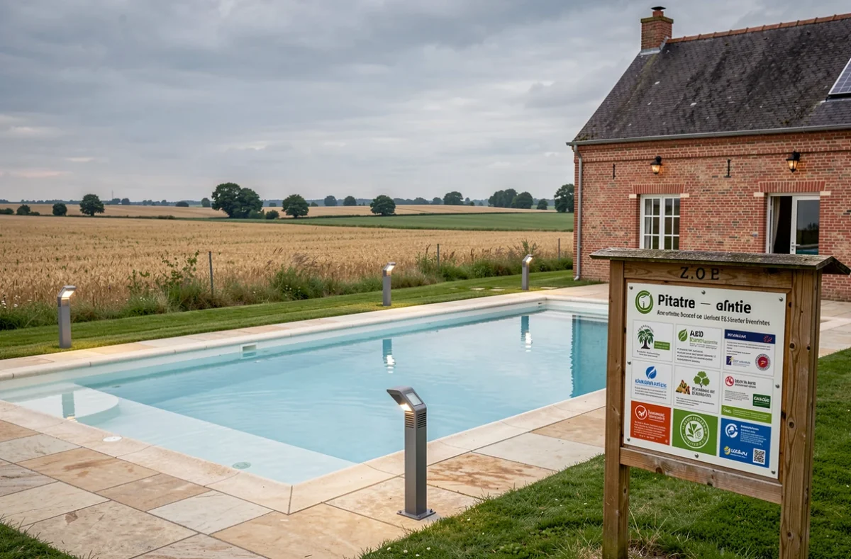 Gîte engagé Le Hameau d'Albert dans la Somme avec piscine extérieure et affichage éco-responsable