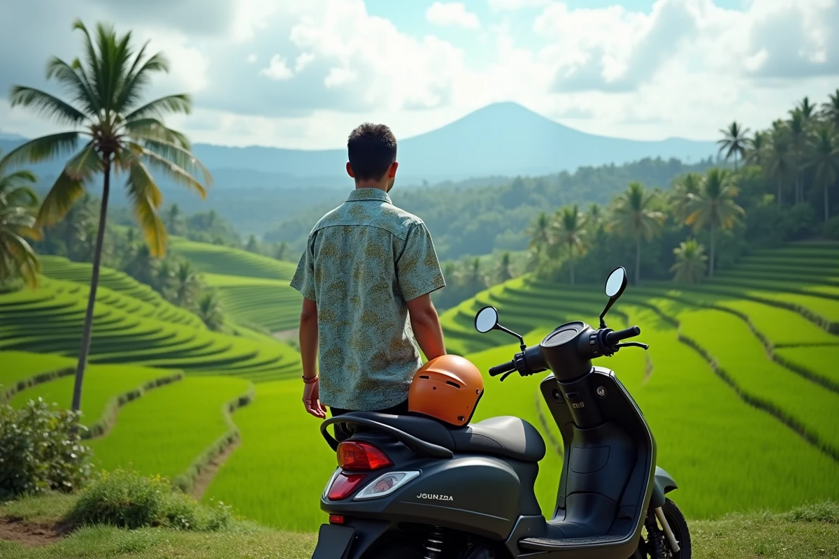 Homme balinais près d