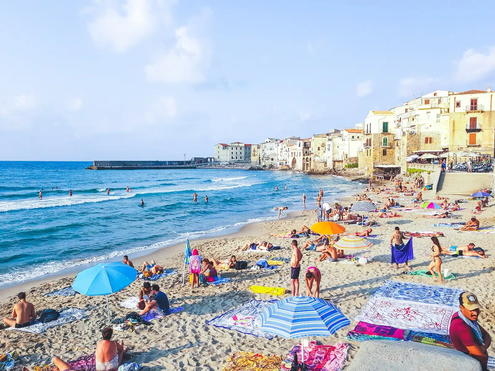 people on beach during daytime