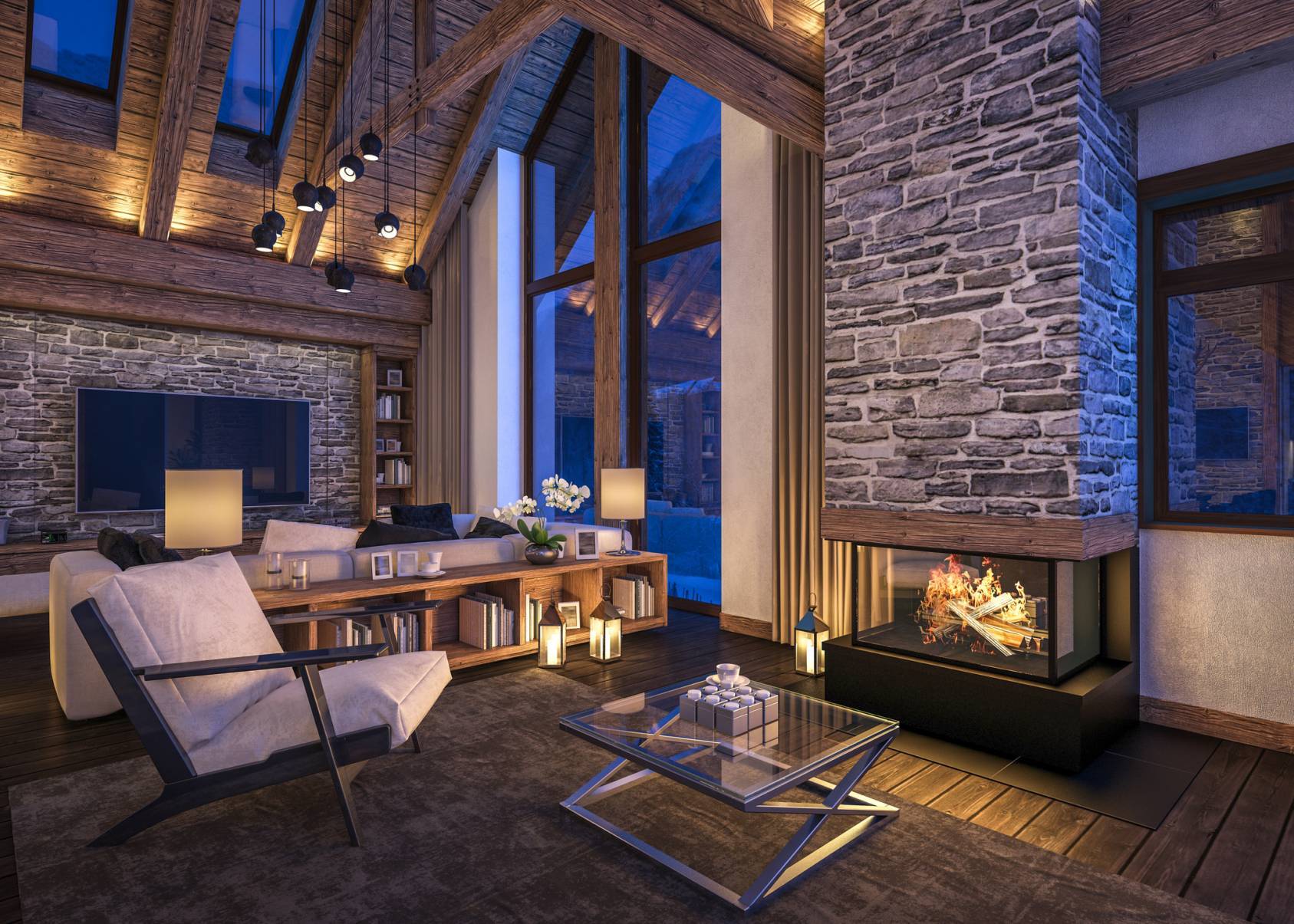 chalet haut de gamme ski, chalet de luxe ski